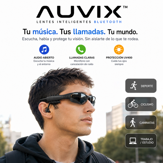 Auvix - Lentes bluetooth con audífonos