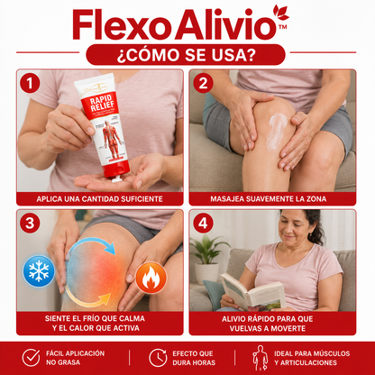 Dile adiós al dolor muscular y articular, Crema - FlexoAlivio