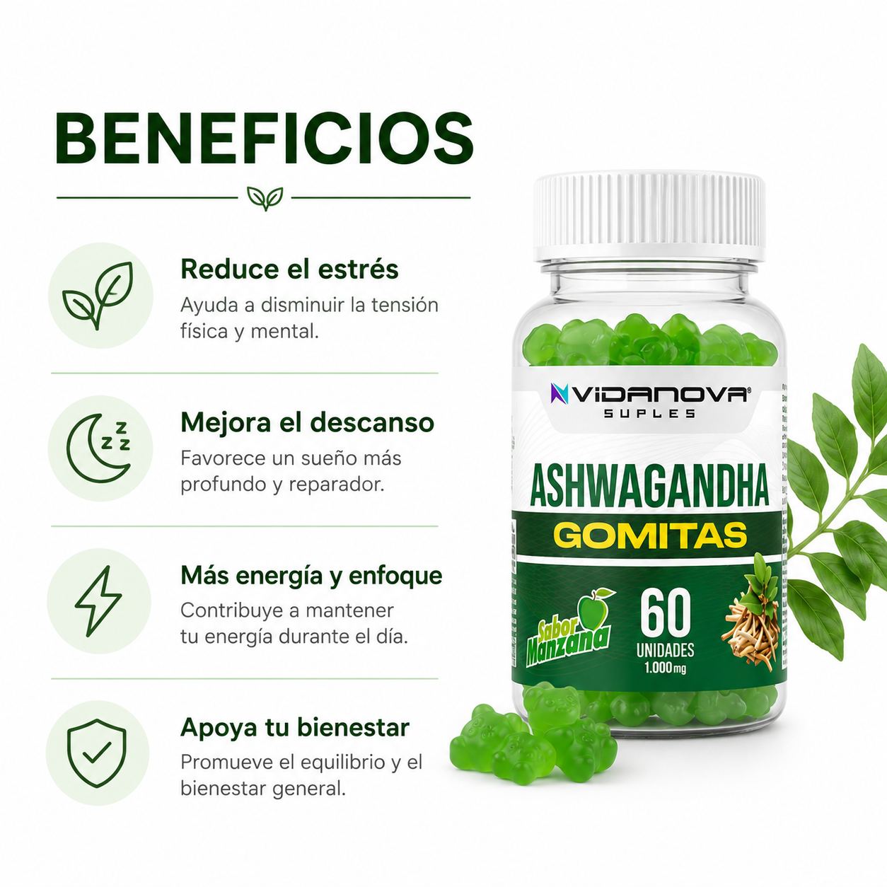 Ashwagandha en gomitas