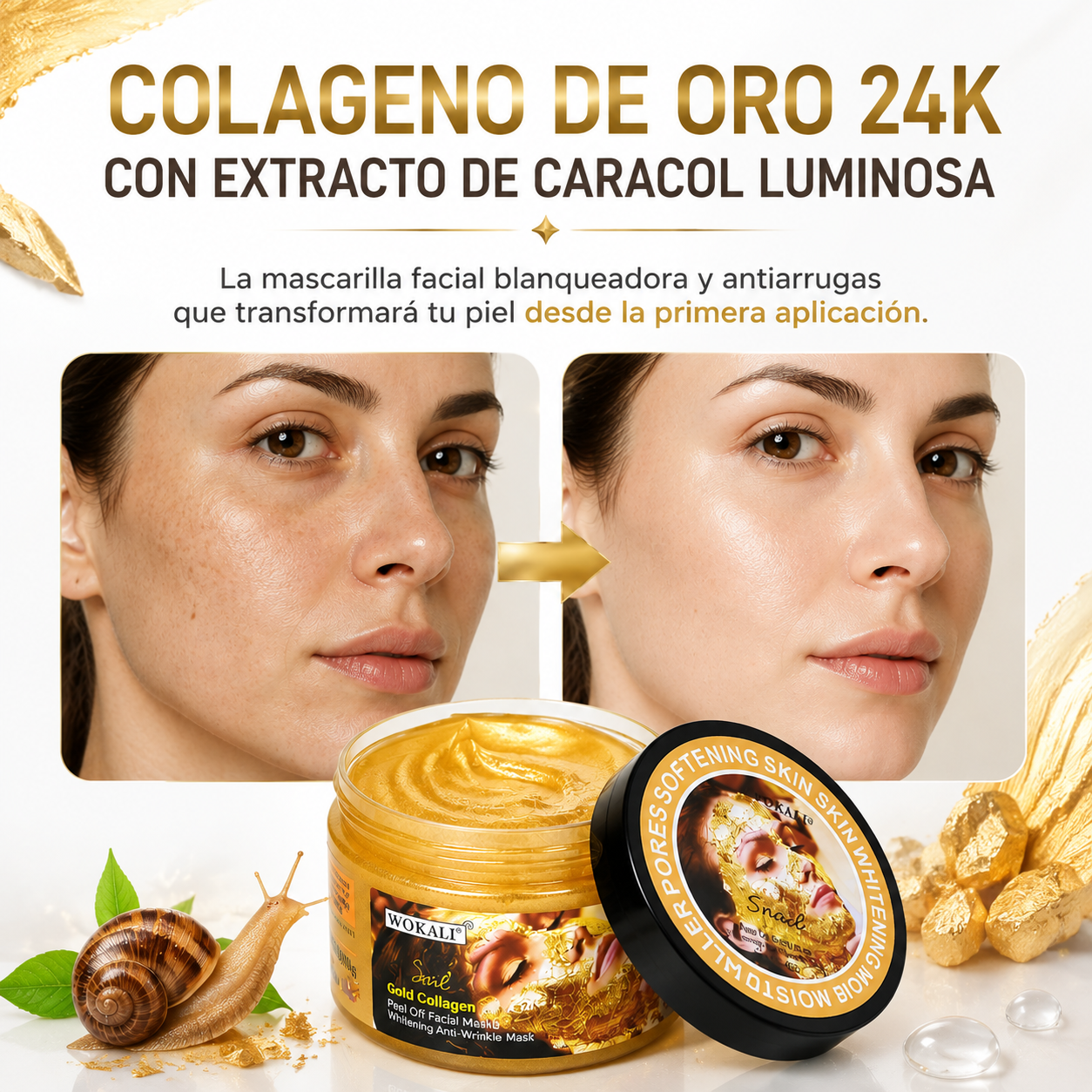 COLAGENO ORO 24K - EXTRACTO DE CARACOL