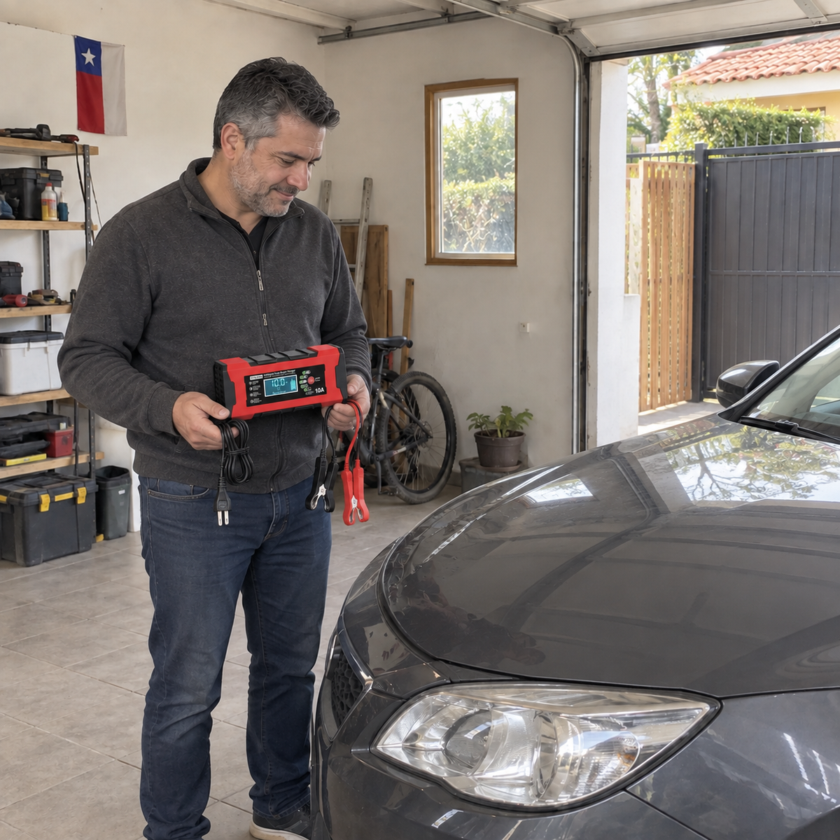 Cargador automático de batería · resultado deseado