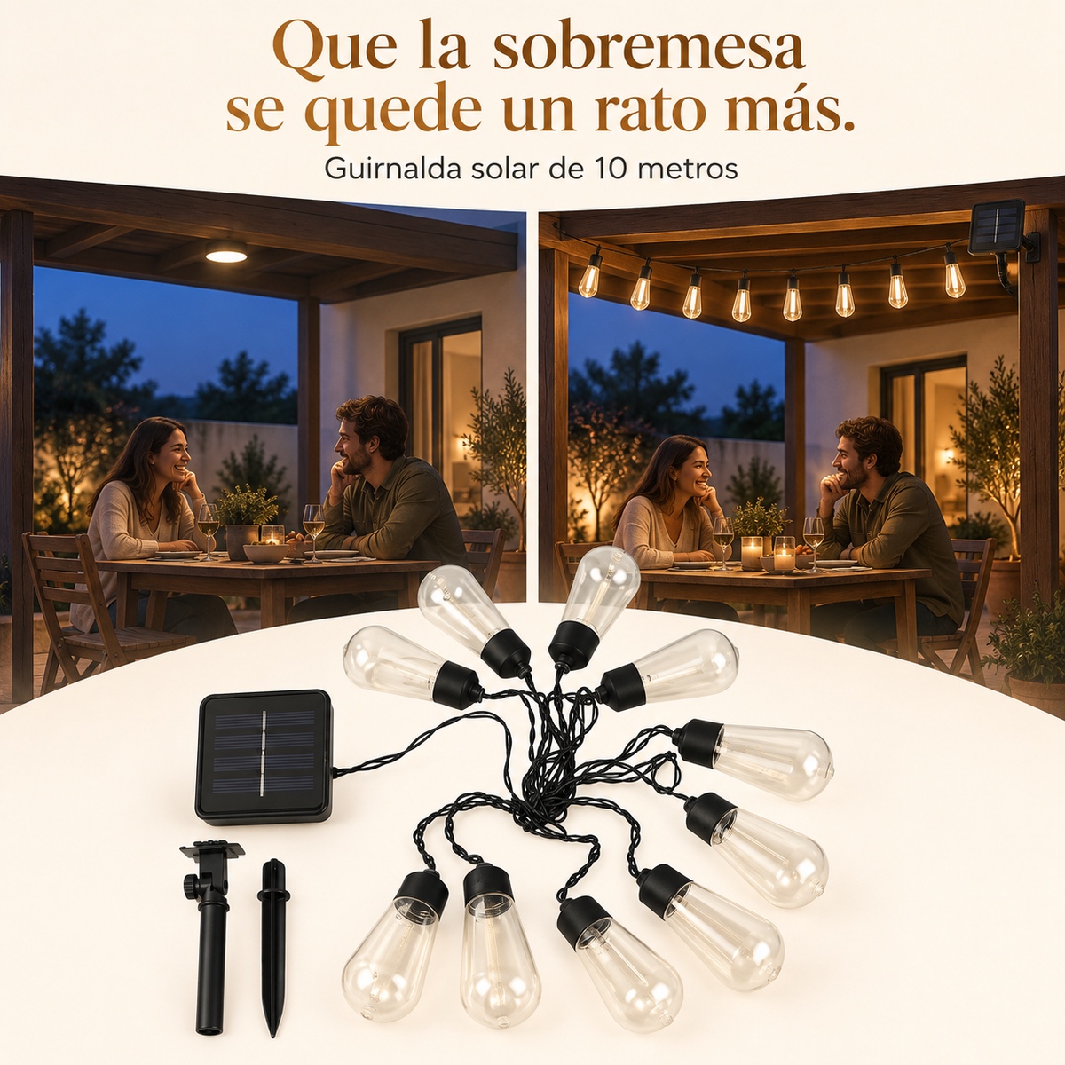 Guirnalda solar 10 metros · hero
