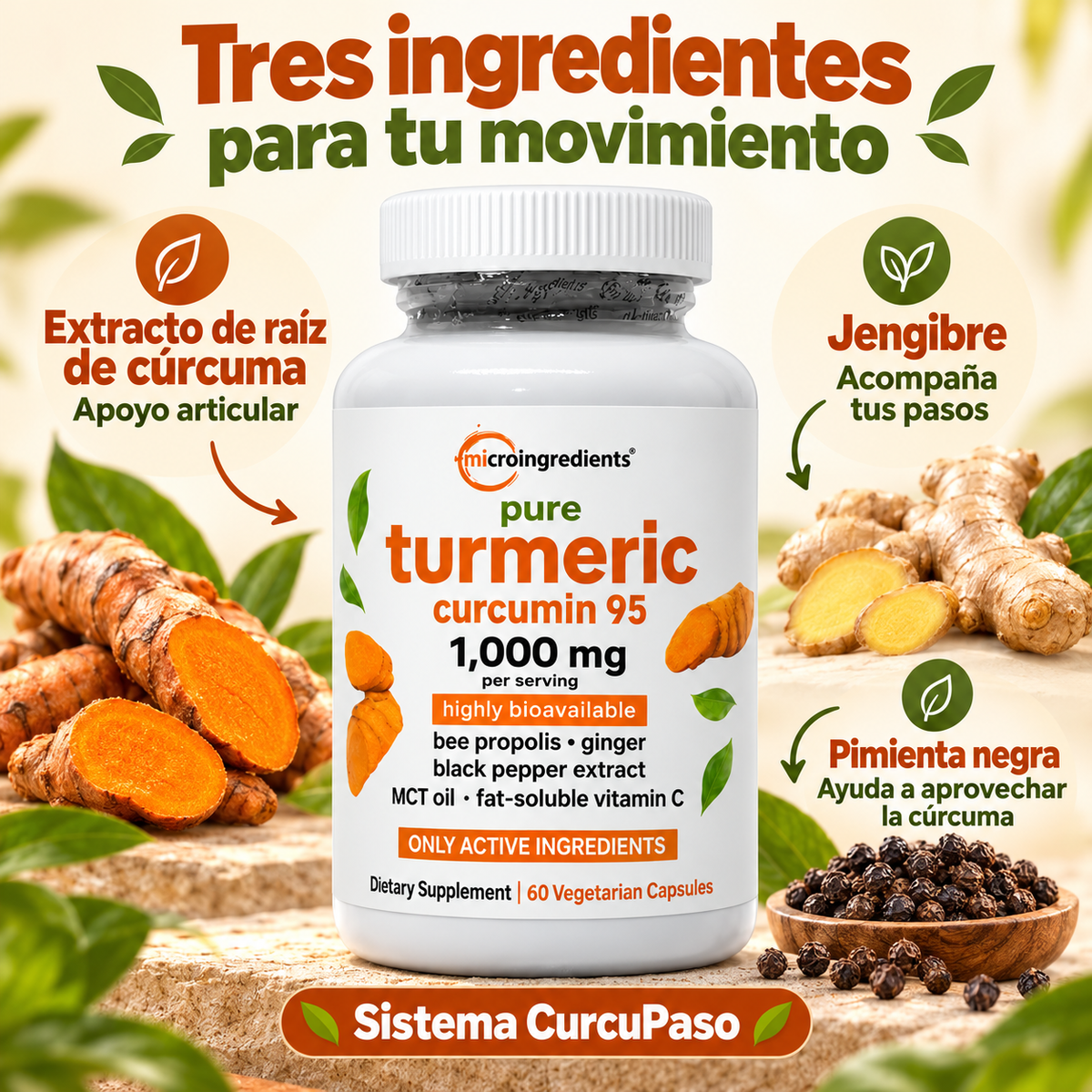 Pure Turmeric PasoLibre — ingredientes