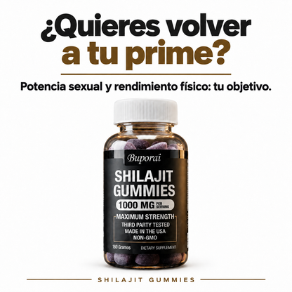 Shilajit Gummies Buporai · objetivo potencia sexual y rendimiento físico