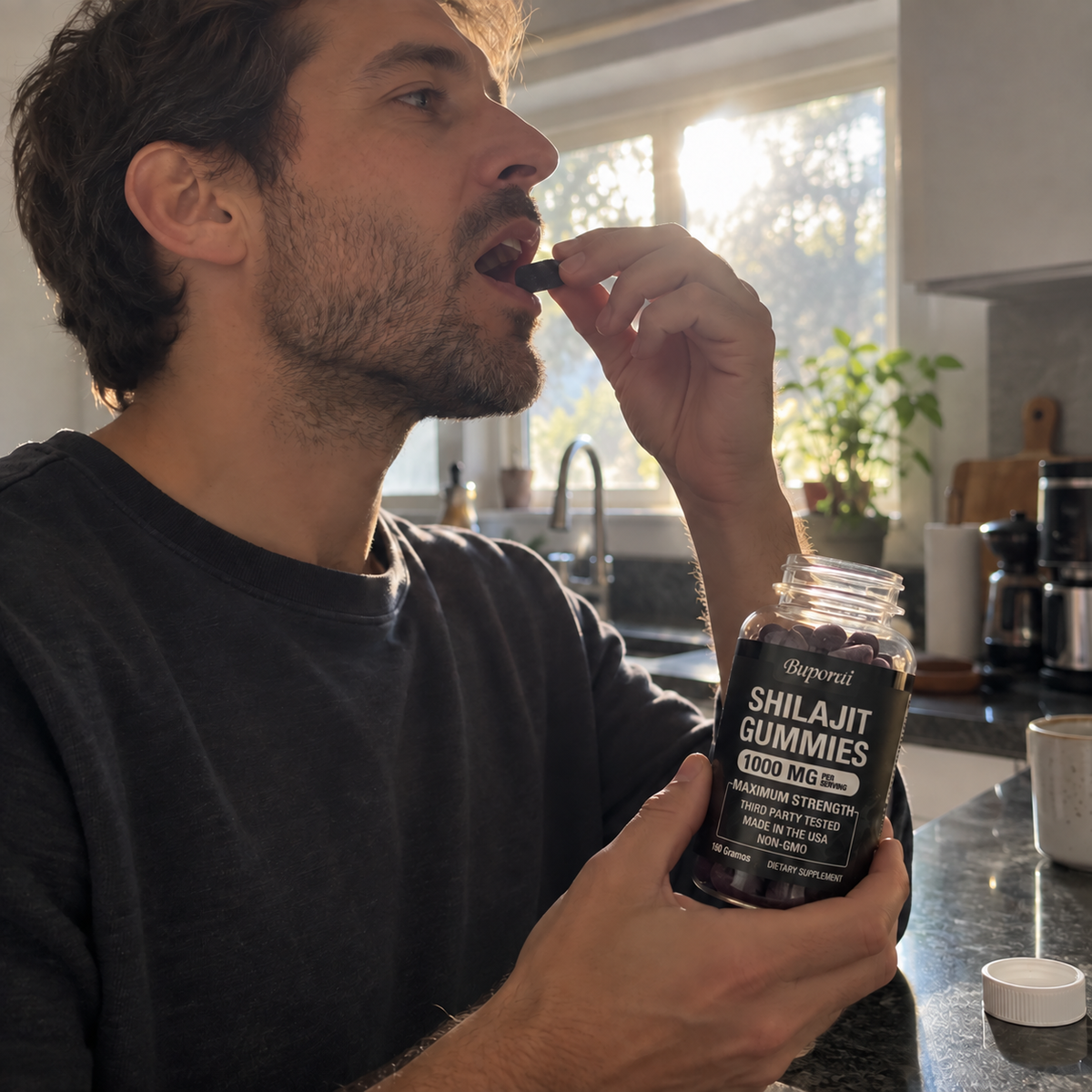 Escena publicitaria de Shilajit Gummies · ugc-01