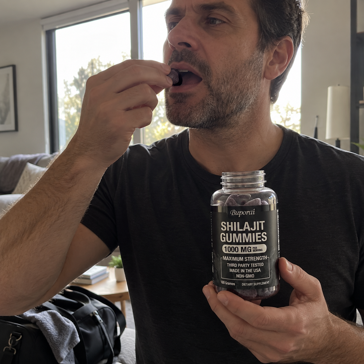 Escena publicitaria de Shilajit Gummies · ugc-02