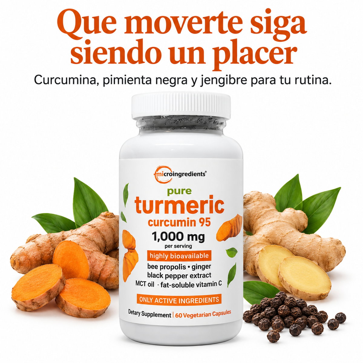 Pure Turmeric Curcumin 95 — portada publicitaria